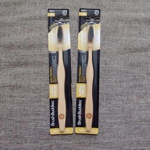 2pack BrushBuddies Bamboo Charcoal Toothbrush